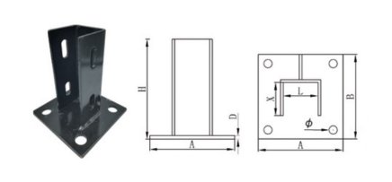 Podstavec pro profily KFH-40